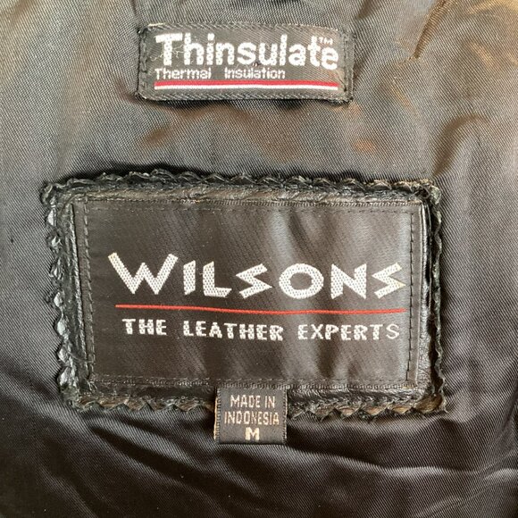 Wilsons Leather Thinsulate Liner Mens Medium Leather Jacket Black - Picture 15 of 16